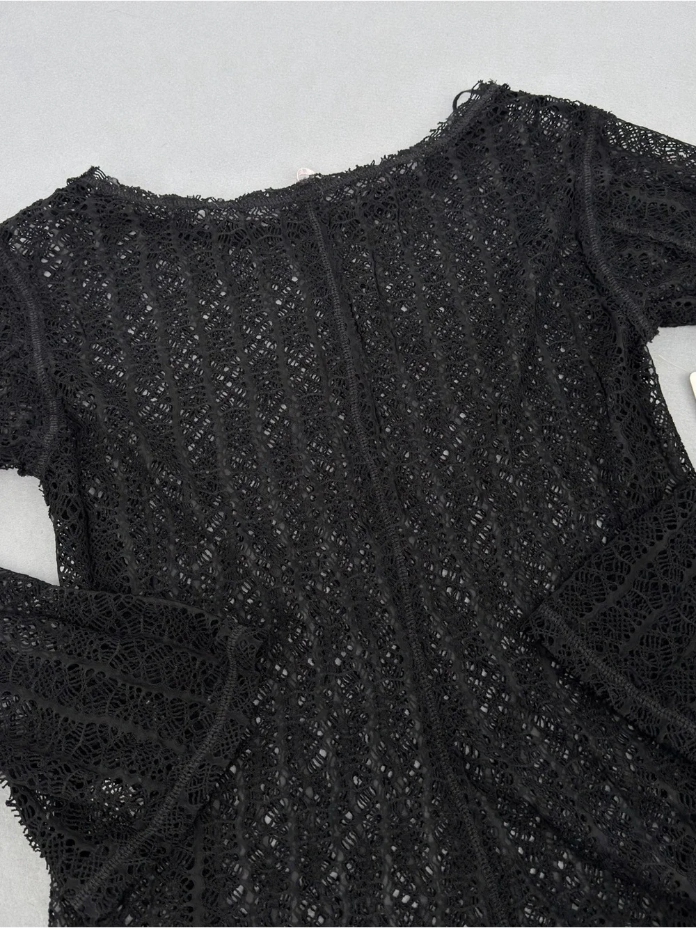 NEW Free People Black On The Road Twisted Top XL Womens